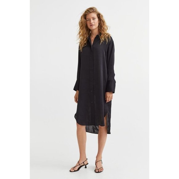 H&M Dresses & Skirts - H&M |  SATIN OVERSIZED SHIRT DRESS